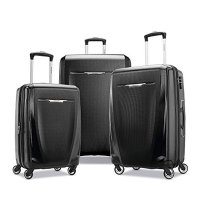 SAMSONITE WINFIELD 3 DLX HARDSIDE LUGGAGE WITH SPINNERS 3-SET (20/25/28) - BLACK