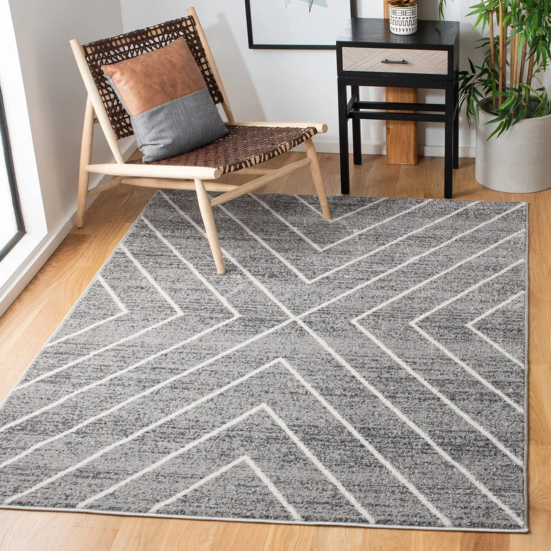 Safavieh Adirondack Collection Accent Rug - 3 X 5 Dark Grey Ivory Modern