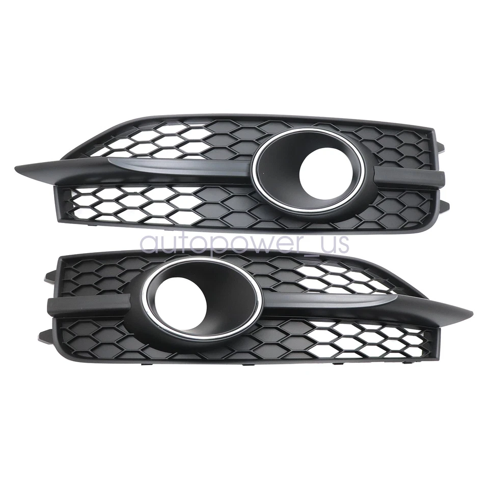 Cubierta de rejilla de luz antiniebla inferior del parachoques delantero negro para Audi A7 Quattro S7 2012-2015 Foto 2 de 4