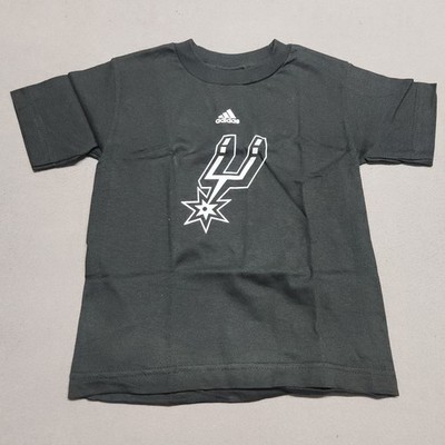 Adidas Nba San Antonio Spurs Youth T Shirt Small 4 Cotton Pre Shrunk Black 136