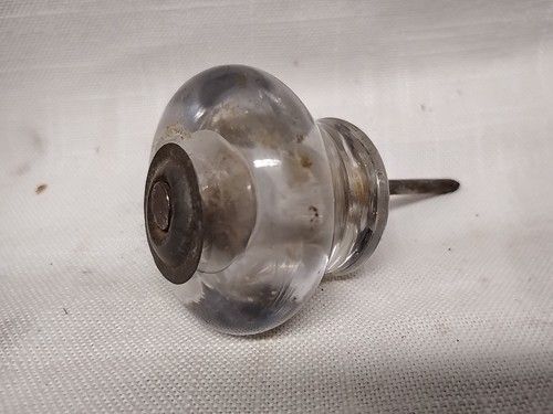 Vintage Clear Glass Drawer Knob or Cabinet Pull 2" x 2"