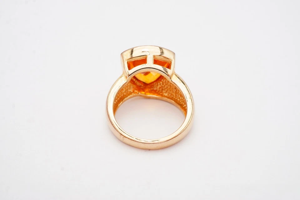 Anillo Ross Simons Chapado en Oro Plata de Ley 925 Zafiro Creado en Laboratorio Talla 6.75 Foto 4 de 4