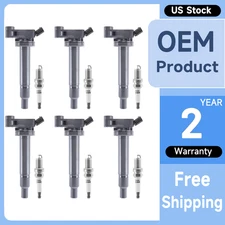 6 Ignition Coil & Iridium Spark Plug for 2001-2006 Toyota Sienna Lexus V6 UF267