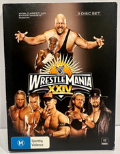 WWE WrestleMania XXIV 3 Disc DVD Set Complete Region 4 PAL Very Good Condition