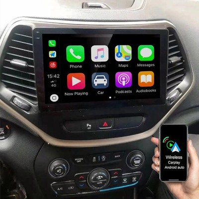 For Jeep Cherokee 2015-2018 Apple Carplay Car Stereo Radio Android 14.0 GPS WIFI
