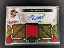 2025 Topps Tier One  Autographed Relics SHANE BIEBER Game Used Patch Auto /149