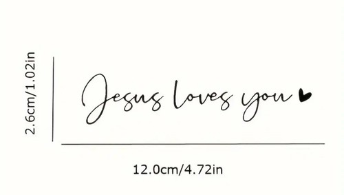 Jesus Loves You Vinyl Decal Rearview Mirror car sticker window Black Free Ship - Picture 2 of 3