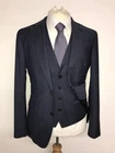 HUGO BOSS - Mens Slim Fit 3 Piece BLUE WOOL SUIT - 38 Reg - W32 L30 - GORGEOUS
