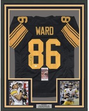 Framed Autographed/Signed Hines Ward 33x42 Pittsburgh Color Rush Jersey JSA COA
