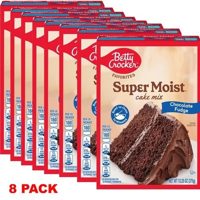 Betty Crocker Favorites Super Moist Cake Mix Chocolate Fudge 13.25 oz   8 PACK