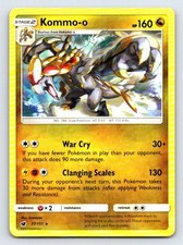 Kommo-o 77/111 Rare Crimson Invasion Pokemon Damaged