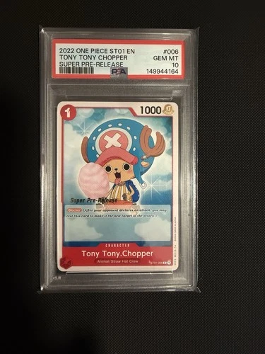 2022 ONE PIECE SUPER PRE RELEASE ST01-006 TONY TONY CHOPPER - PSA 10