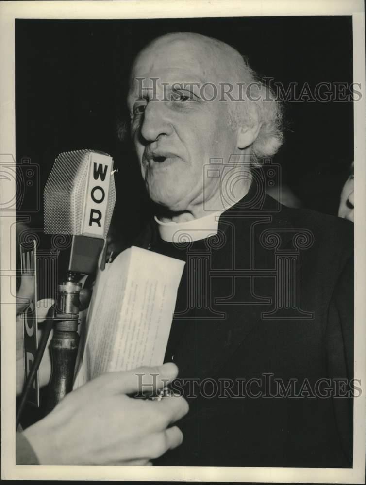 1948 Press Photo Dr. Hewlett Johnson, Dean of Canterbury Cathedral in New York