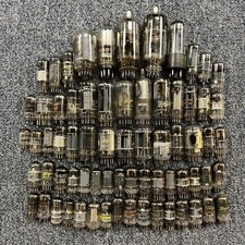 Vintage Vacuum Tube Lot Mixed Brands RCA GE Zenith Sylvania Untested 66+ Tubes