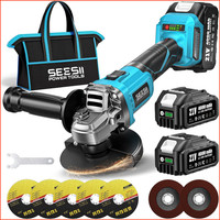 Akku Winkelschleifer 125Mm 21V 10000RPM Mit 2X 4000Mah Akku Und ZubehöR Set