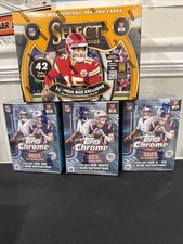 3 2025 Topps Chrome Football Blasters With A Select Mega Box