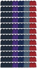 120 Pack of Yacht  Smith Wholesale Beanies Or Gloves, Assorted Solid Beanies 
