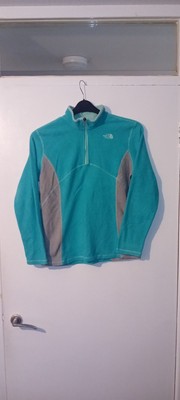 Mädchen Große/XL Aqua Geeen Viertel Reißverschluss Northface Fleece