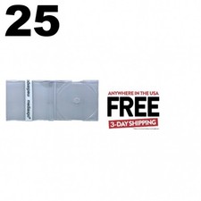 25 SLIM Import CD-5 Maxi SUPER Clear CD Jewel Cases J Card 7.2mm 1-3 DAYS