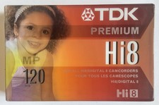TDK PREMIUM HI8 Single Sealed Video Cassette MP120 for Digital CAMCORDERS