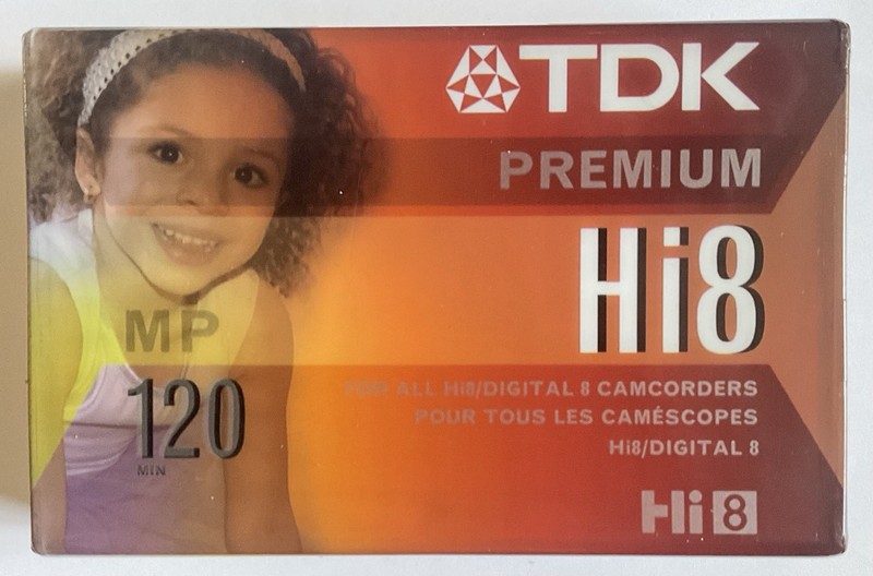 TDK PREMIUM HI8 Single Sealed Video Cassette MP120 for Digital & CAMCORDERS