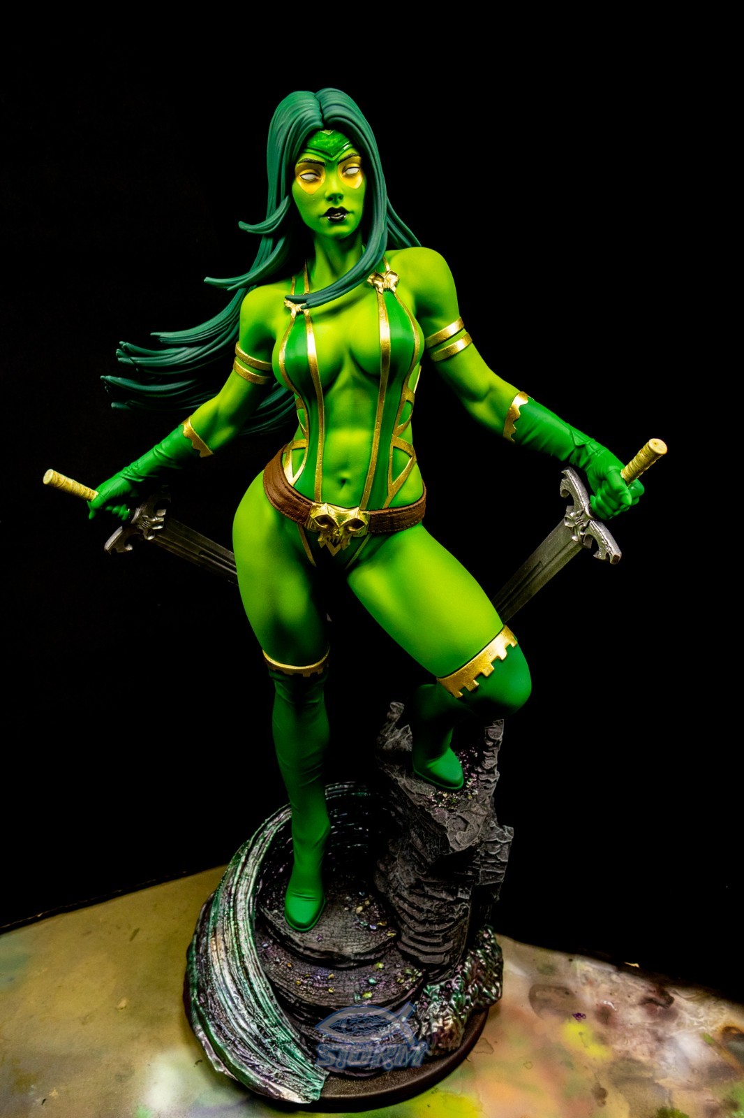 Gamora Guardians of the Galaxy Resin Figure Pro Painted 1/6 Scale + Signed COA!