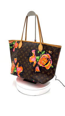 Louis Vuitton Neverfull MM Monogram Rose M48613 Tote Bag USED