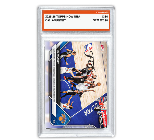 O.G. Anunoby Knicks 2025-26 Topps Now NBA #336 Graded Gem Mint 10
