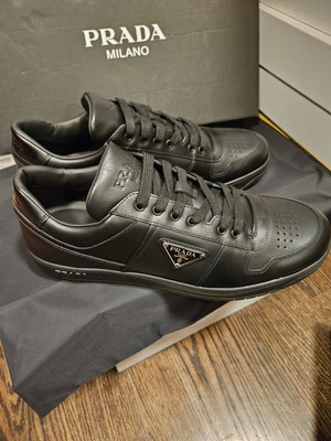 Prada Downtown Low Top Sneakers 2EE364 Black Leather Size UK  display picture 3