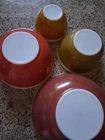Vintage Pyrex Primary Colors Nesting Mixing Bowls Set Of 4 # 401-404