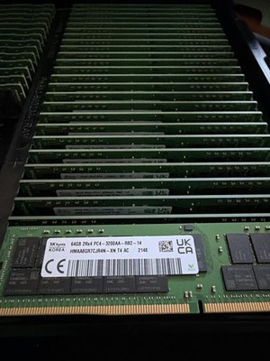 Lot of 45 Samsung Hynix 64GB DDR4-3200AA 2Rx4 ECC RDIMM M393A8G40BB4-CWEBY