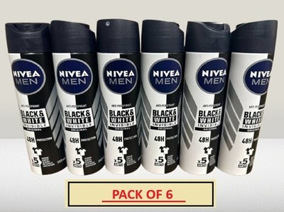 Nivea For Men Invisible Power Anti-Perspirant Spray 150ML (Pack of 6 Units)