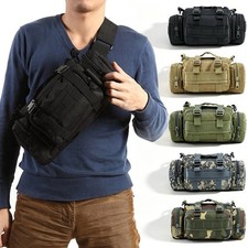 Men's Tactical Molle Sling Chest Bag Military Hiking Travel Utility Fanny Pack