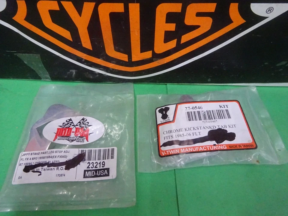 Harley Davidson BIG TWIN RPL KIT DE LENGÜETA DE SOPORTE CROMADO o TOPE DE PIERNA AJUSTABLE Foto 3 de 4