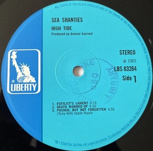 英LP High Tide UK盤 英国盤 Stereo ステレオ High Tide Sea Shanties | eBay