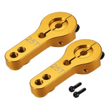 Aluminium Servo klaxon 25T M3 Filet Doré Futaba Savox Xcore Go Tech 2Pcs