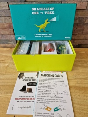 On A Scale of One to T.Rex - Card Party Game - Sealed Contents.