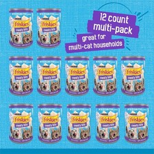 Friskies Purina Meaty Bits with Ocean Fish in Sauce Wet Cat Food - 13.5 oz x 12