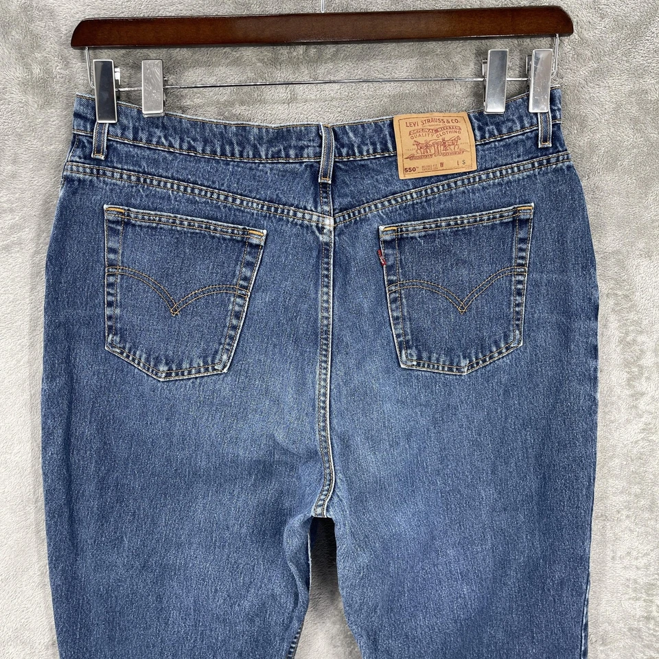 Vintage Levi's 550 Jeans Women Size 22W Short Retro Blue Relaxed Tapered Leg USA - Image 4 of 4