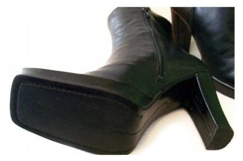 Nuevo WORTHINGTON Mujeres Cuero Medio Pantorrilla Tacón Alto Cremallera Lateral Vestido Bota Zapato Talla 7 M Foto 3 de 3