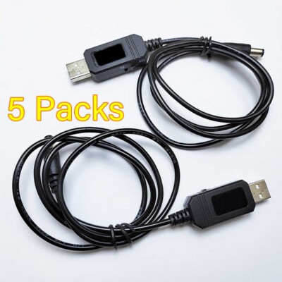 5x DC 5V To 9/12V Step-up USB Converter Adapter Cable USB Power Boost Line Plug
