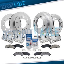Front Rear Disc Rotors Calipers Ceramic Brake...