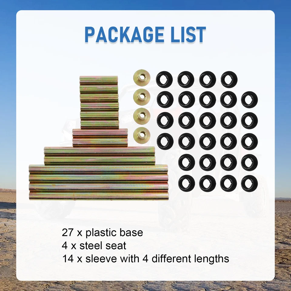 Kit completo de buje de brazo de control de brazo en A UTV para Polaris RZR 800/4 800/S 800 08-14 Foto 2 de 4