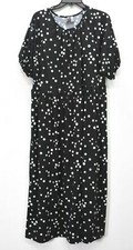 Asos Womens Polka Dot Scoop Neck Raglan Puffed Sleeve Casual A Line Dress 10