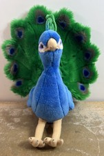 FAO Schwarz Blue/ Green Peacock Bird 14" Plush
