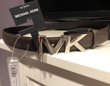 Michael Kors Logo MK Belt Brown Size 36 90 cm