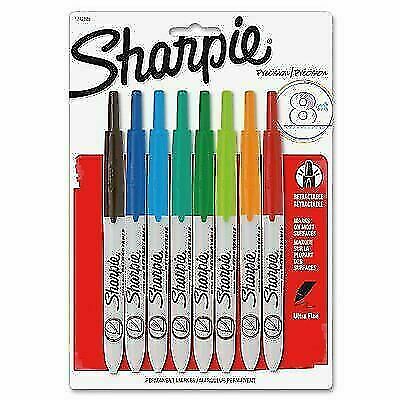 Sharpie Retractable Ultra Fine Point Permanent Markers,  8 / Set, 1742025