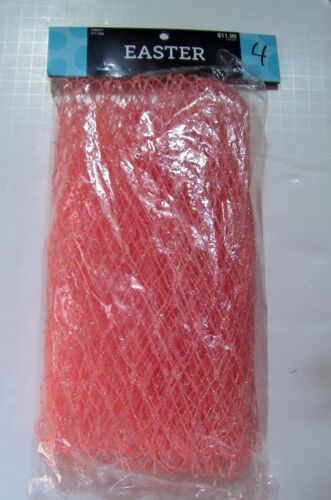 9 FEET PINK GLITTER NET RIBBON GIRLS ROOM VALENTINES DAY CHRISTMAS DECORATION  - Picture 1 of 1