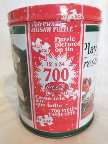 Vintage Coke Puzzle Unopened Coca Cola 700 Piece New sealed Tin Collector Decor - Picture 3 of 5