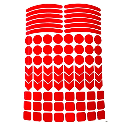 ORALITE 84 x Reflektor Aufkleber Reflexfolie Rot Reflexsticker Fahrradaufkleber